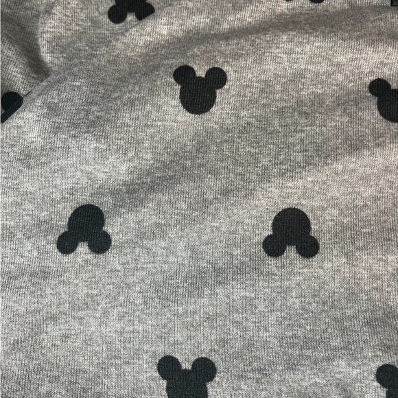 Disney Gray Mickey Mouse All Over Drawstring Bottom Lightweight Sweater Size M - Picture 6 of 7